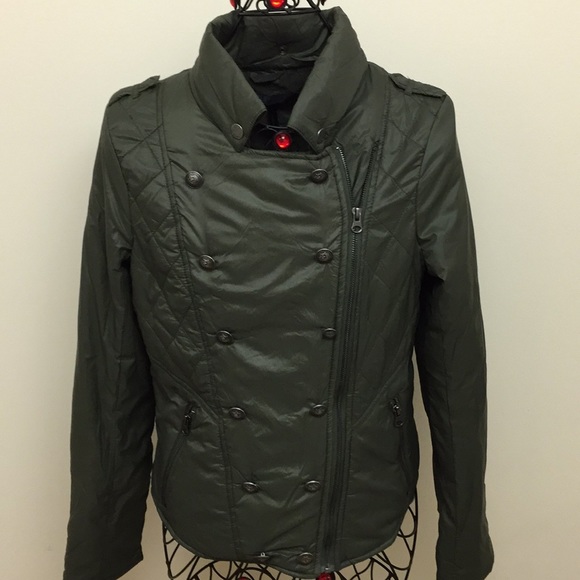 Womens Army Green Size M Lightweight Zip Jacket Medium - Picture 1 of 7
